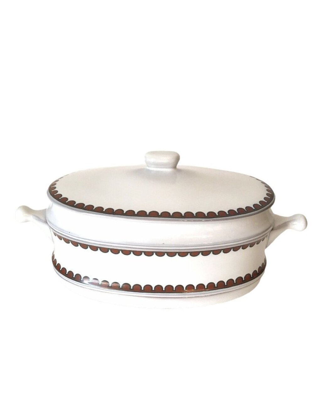 Vintage Stoneware Covered Dish Lorraine Pattern 526 1957 Bavaria Germany Goebel